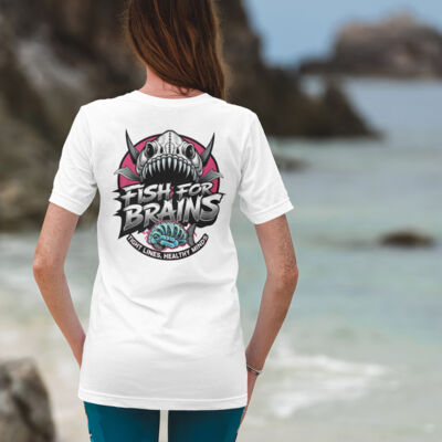 Womens Slim Fit "Shark Attack" Graphic Tee Thumbnail