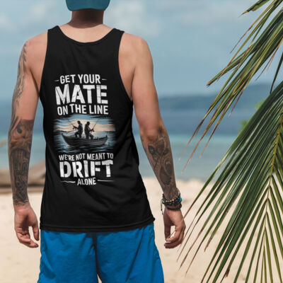 "Don't Let Your Mates Drift Alone"  Wellbeing Tank - Mens Barnard Tank Thumbnail